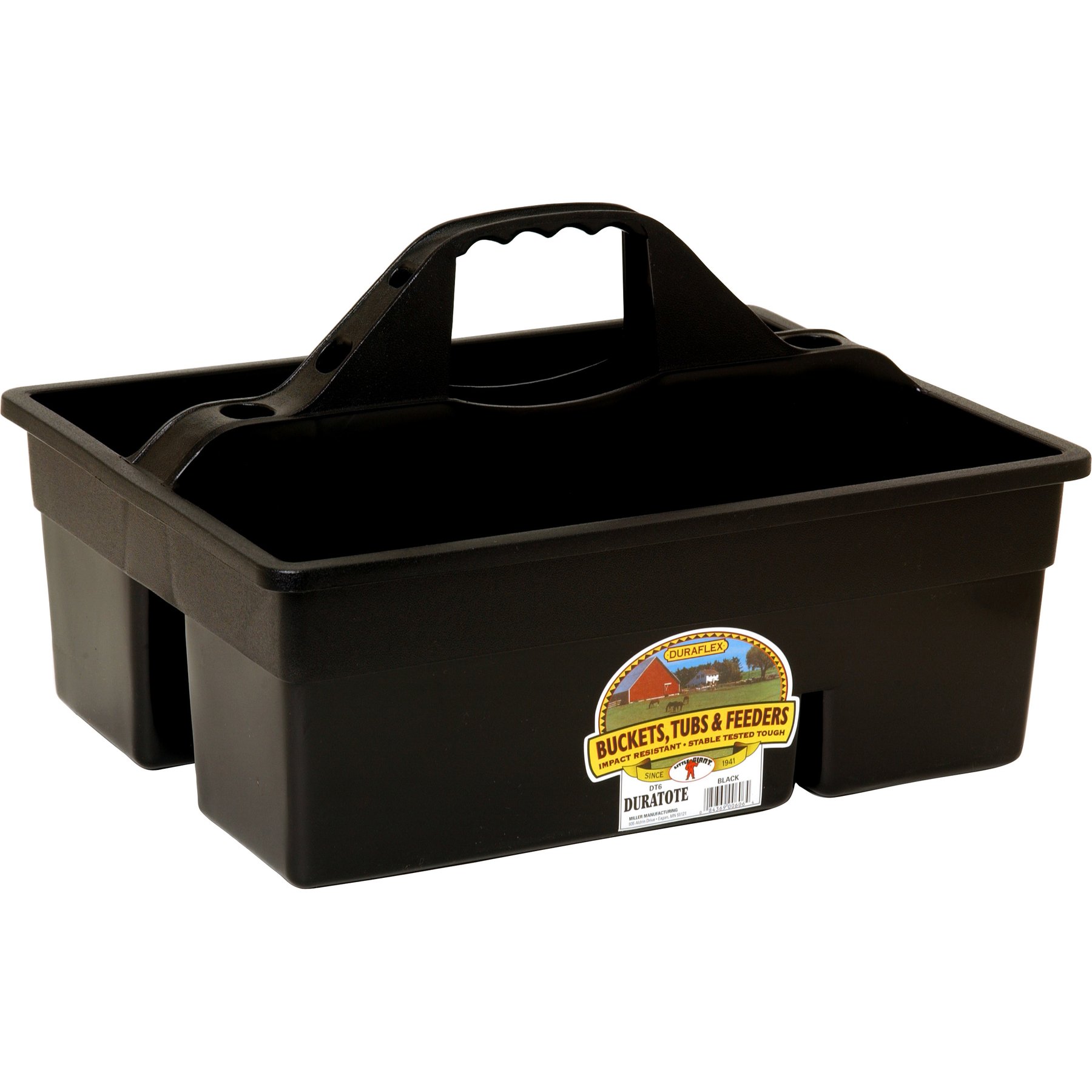 Little Giant Duratote Tote Boxes Horse Grooming Tool, 18 x 13.75 x 10-in, Black