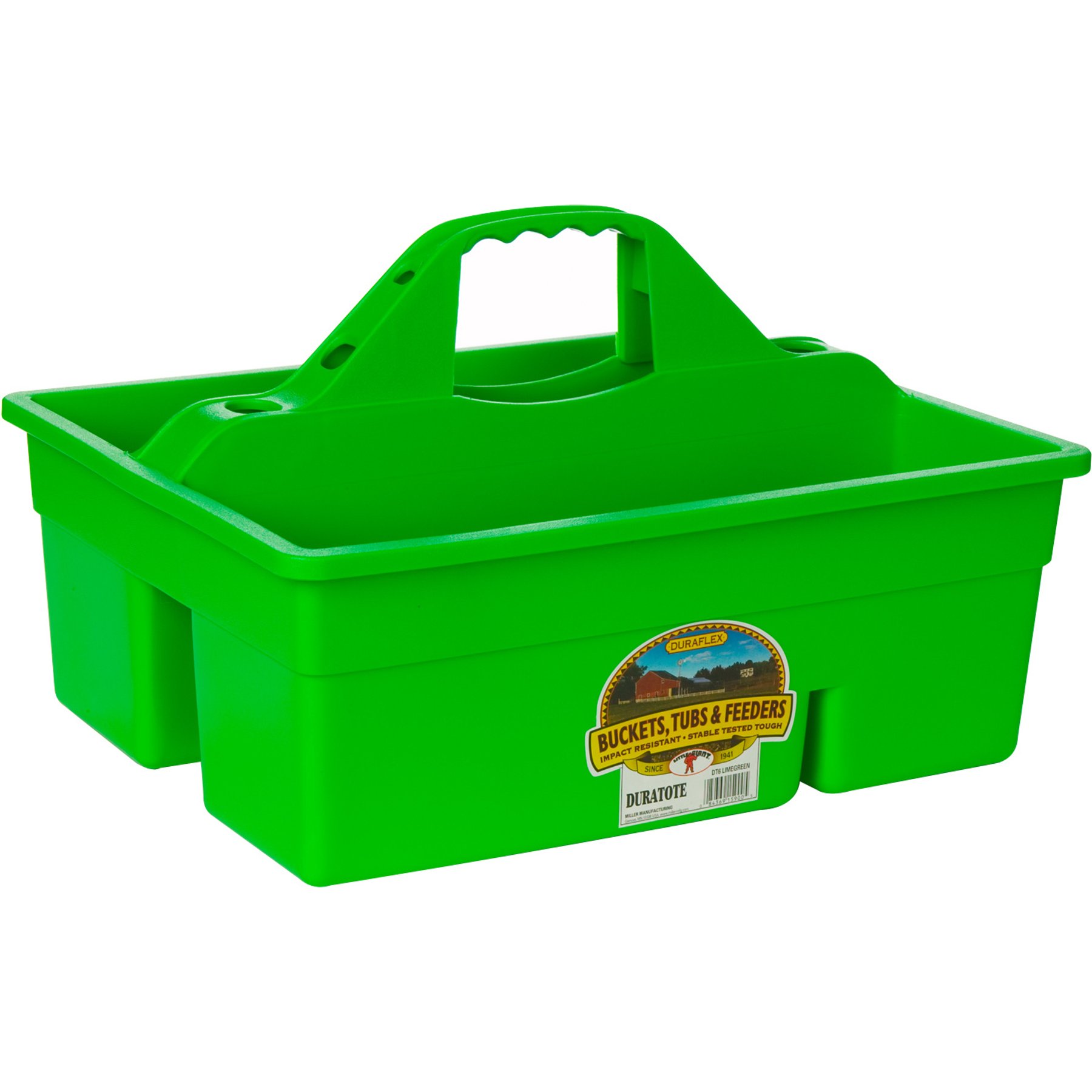 Little Giant Duratote Tote Boxes Horse Grooming Tool, 18 x 13.75 x 10-in, Lime Green