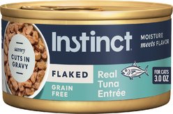 Instinct Flaked Real Tuna Entree in Gravy Wet Cat Food, 3-oz can, case of 24