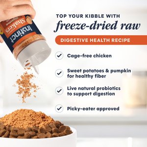 Instinct RawBoost Shakers Chicken Recipe Digestive Health Grain-Free Freeze-Dried Cat Food Topper, 5.5-oz bottle