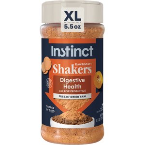 Instinct RawBoost Shakers Chicken Recipe Digestive Health Grain-Free Freeze-Dried Cat Food Topper, 5.5-oz bottle