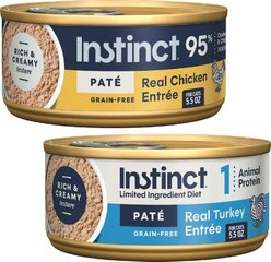 Instinct Original Pate Real Chicken Recipe + Limited Ingredient Diet Pate Real Turkey Recipe Natural Wet Canned Cat Food