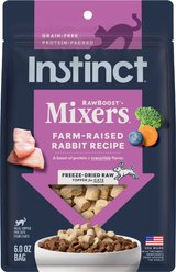 Instinct RawBoost Mixers Grain-Free Rabbit Recipe Freeze-Dried Cat Food Topper, 6-oz bag