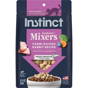 Instinct RawBoost Mixers Grain-Free Rabbit Recipe Freeze-Dried Cat Food Topper, 6-oz bag