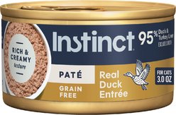 Instinct Pate Real Duck Entree Grain-Free Wet Cat Food, 3-oz can, case of 24