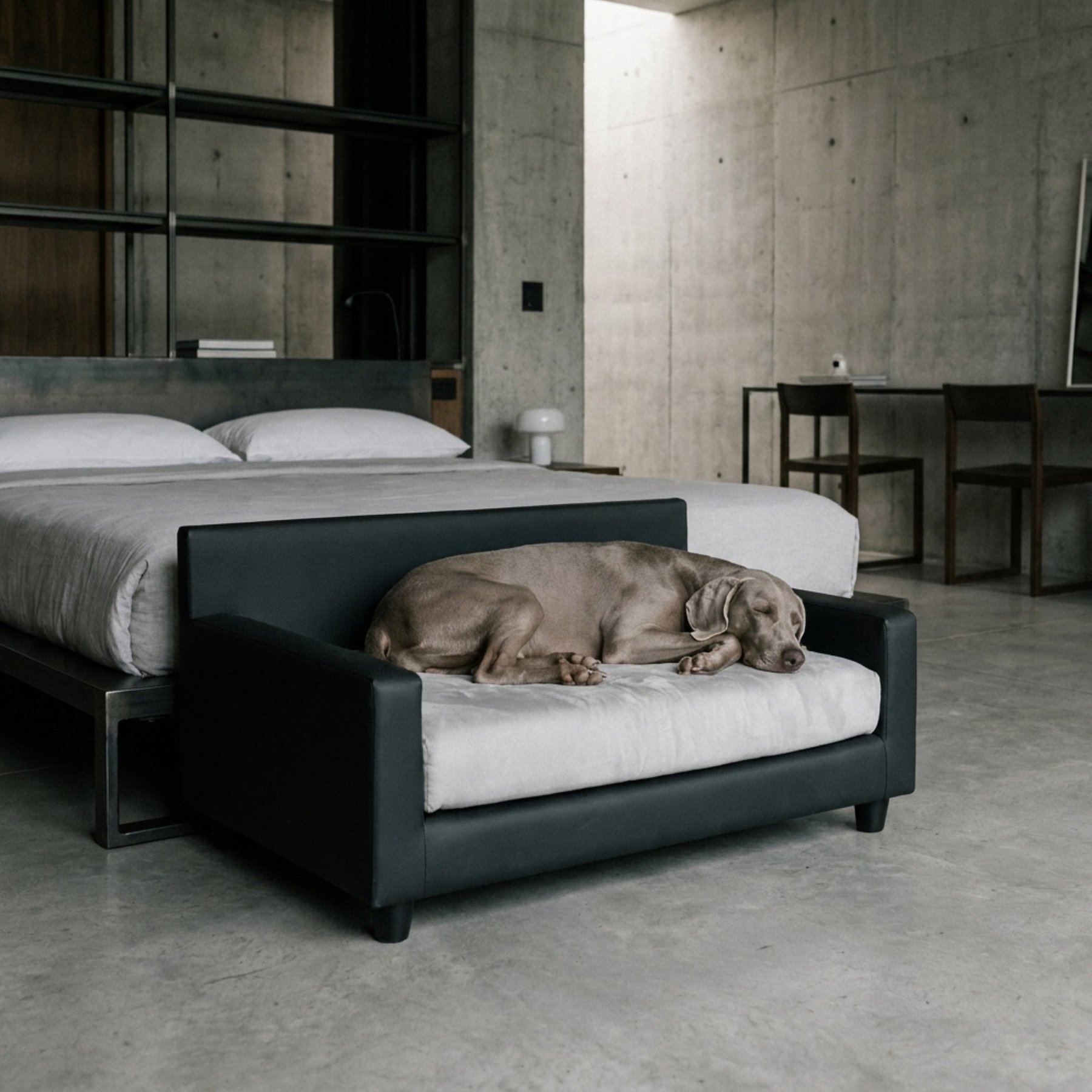 Club Nine Pets Dream Haven Orthopedic Elevated Dog & Cat Sofa Bed with Removable Cover, Silver, Medium