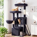 Globlazer 55-in Tall Plush Multi-Level Cat Tree Tower, Dark Gray