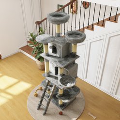 W-Jopns 70.87-in Cat Tree & Condo, Gray slide 2 of 9