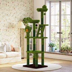 W-Jopns 72-in Transparent Capsule Cactus Cat Tree, Green slide 2 of 9