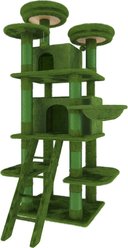 W-Jopns 70.87-in Cat Tree & Condo, Green slide 1 of 9