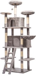 W-Jopns 70.87-in Cat Tree & Condo, Gray