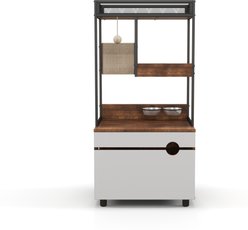 W-Jopns 48-in Litter Box Enclosure & Cat Tree, Walnut