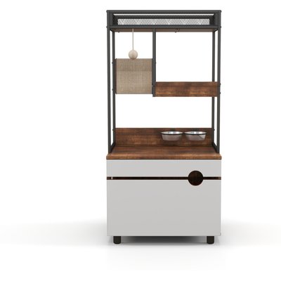 W-Jopns W-Jopns 48-in Litter Box Enclosure & Cat Tree, Walnut
