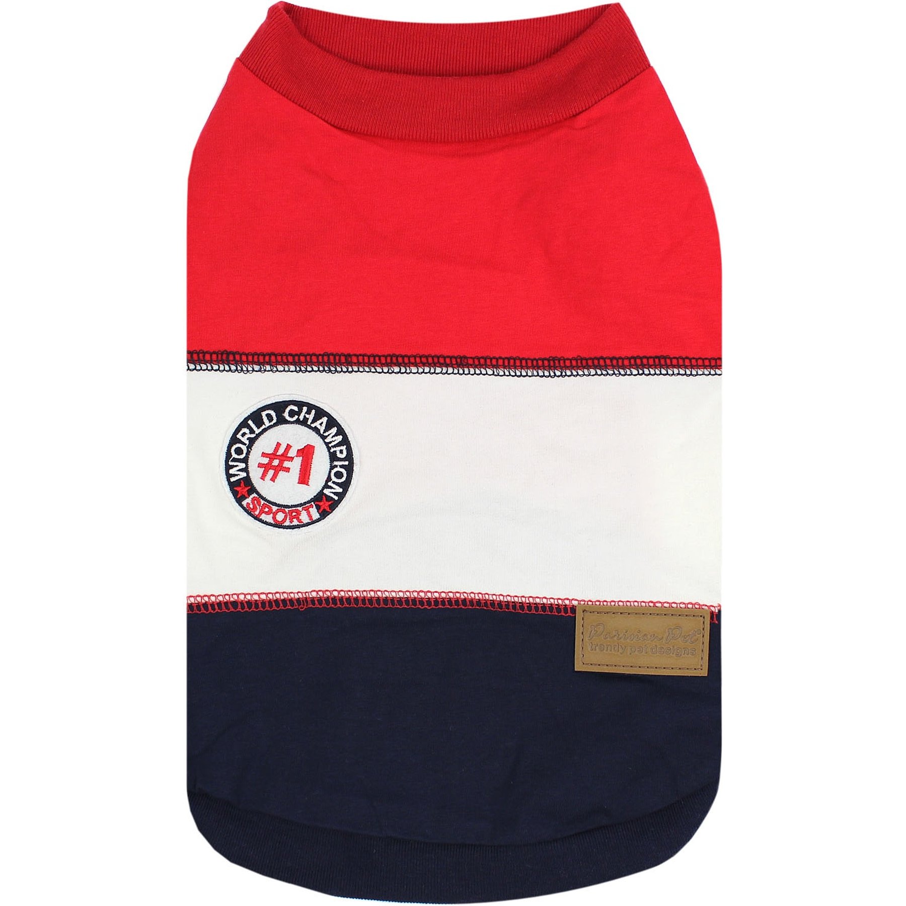 Parisian Pet World Champion Dog Tank, Red, Medium