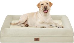 Song Puppy Orthopedic Bolster Dog Bed, Beige, X-Large: 41 x 29 x 7.0-in slide 1 of 7