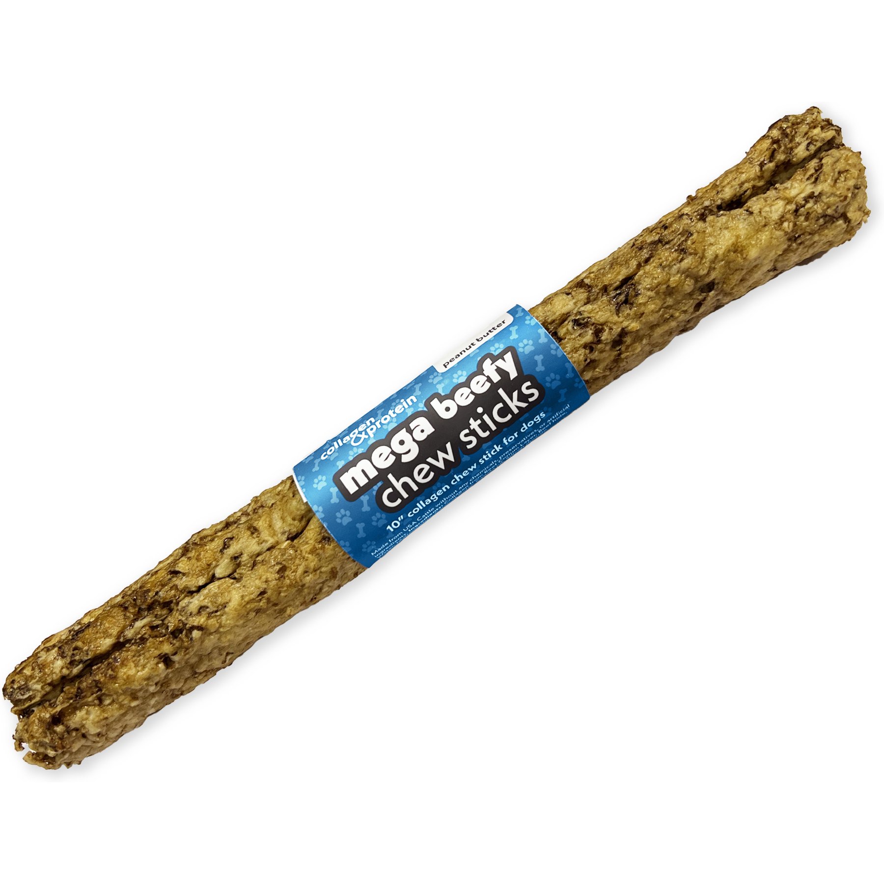 Frankly Mega Beefy 10-inch Beef Peanut Butter Rawhide Dog Chew
