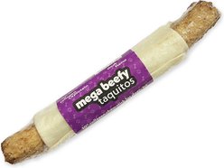 Frankly Mega Beefy Taquito 10-inch Beef Steak Rawhide Dog Chew