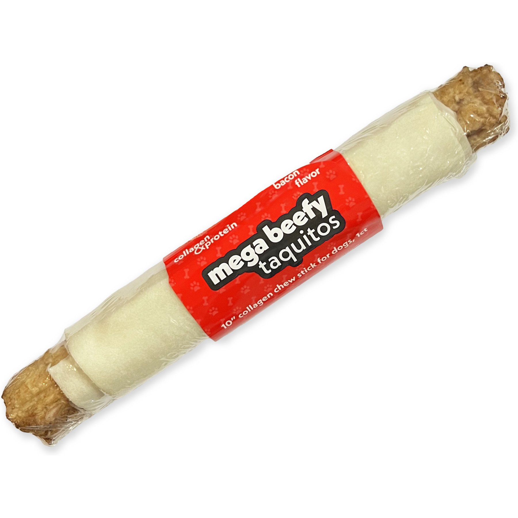 Frankly Mega Beefy Taquito 10-inch Bacon Rawhide Dog Chew