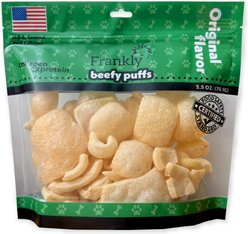 Frankly Beefy Puffs Gluten-Free Original Beef Crunchy Dog Treats, 2.5-oz bag slide 1 of 9