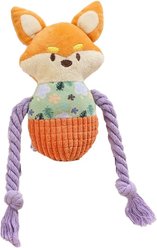 Kseroo Fox Squeaky Exercise Tough Plush Dog Toy, Orange