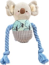 Kseroo Koala Squeaky Exercise Tough Plush Dog Toy, Grey