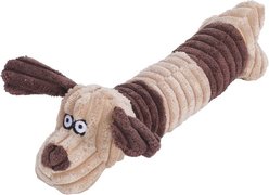 Kseroo Squeaky Exercise Tough Plush Dog Toy, Brown