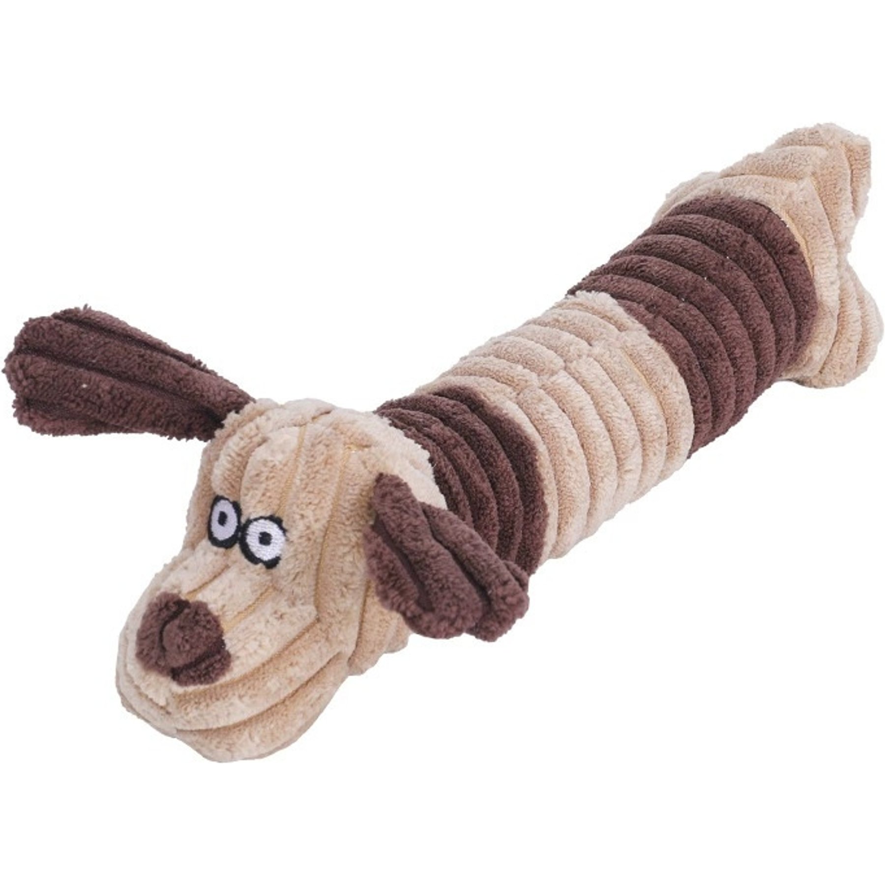 Kseroo Squeaky Exercise Tough Plush Dog Toy, Brown
