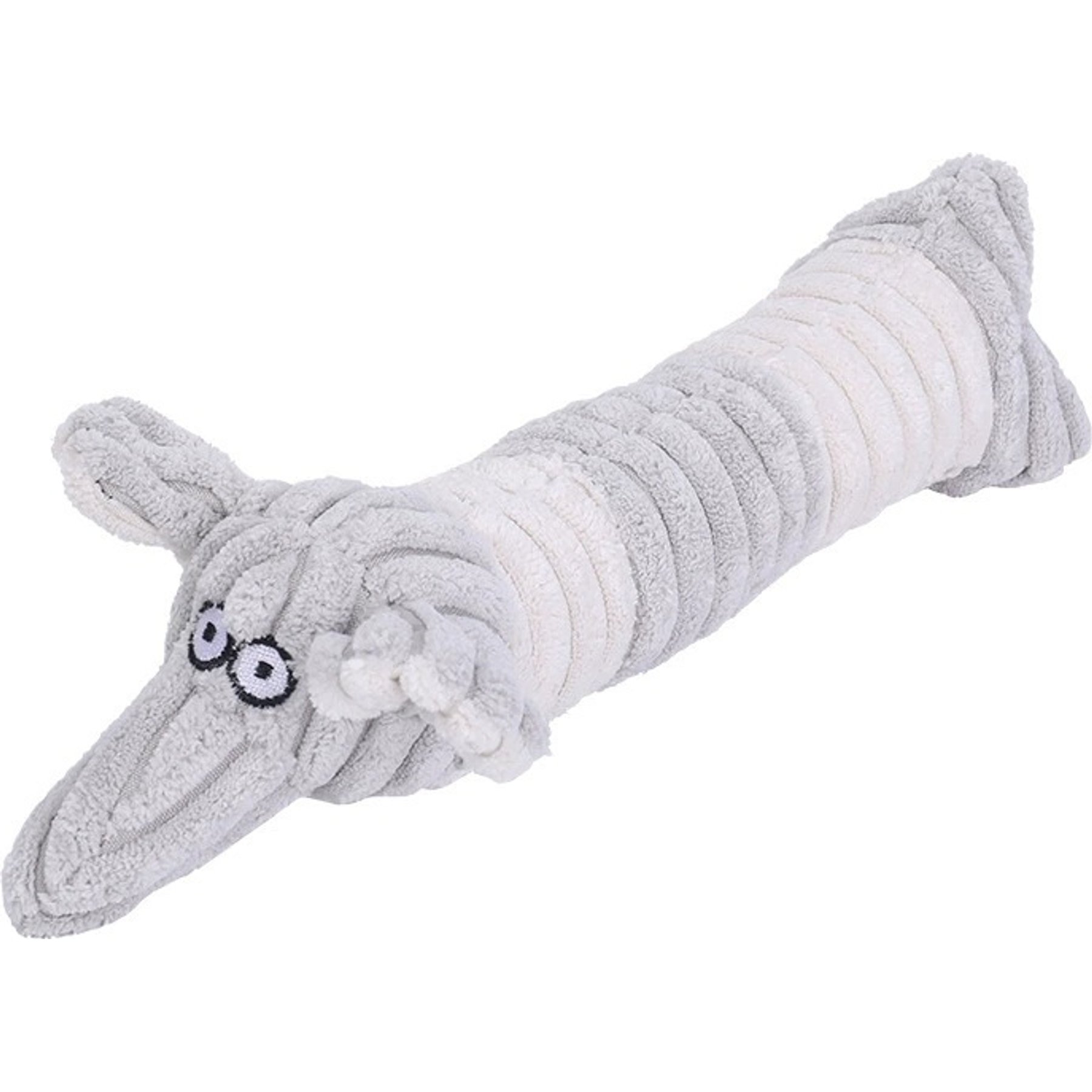 Kseroo Elephant Squeaky Exercise Tough Plush Dog Toy, Grey
