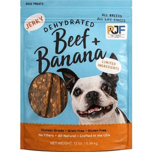 Pet Jerky Factory Beef & Banana Jerky Dog Treats, 12-oz bag