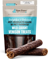 Raw Paws Wild-Caught Venison Dog Treats, 6-oz bag