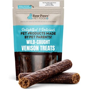 Raw Paws Wild-Caught Venison Dog Treats, 6-oz bag