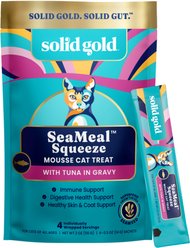 Solid Gold SeaMeal Mousse Lickable Squeeze Tuna Skin & Coat Digestive & Immune Health Cat Treats, 4 count