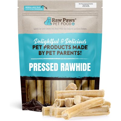 Raw Paws Raw Paws Pressed Stick 5-in Buffalo Rawhide Dog Chew, 20 count