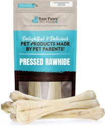 Raw Paws Pressed Bone 12-in Buffalo Rawhide Dog Chew, 2 count