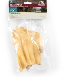 Wild Eats Water Buffalo Ears Single Source Protein Grain-Free Dog Chew Dog Treats, 1-oz bag, 3 count