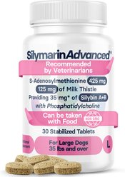 SilymarinAdvanced S-Adenosylmethionine & Silybin Tablet Liver Health Supplement for Large Dogs, 30 count