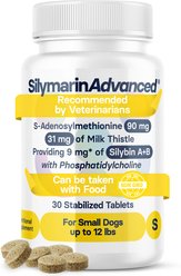SilymarinAdvanced S-Adenosylmethionine & Silybin Tablet Liver Health Supplement for Small Dogs, 30 count