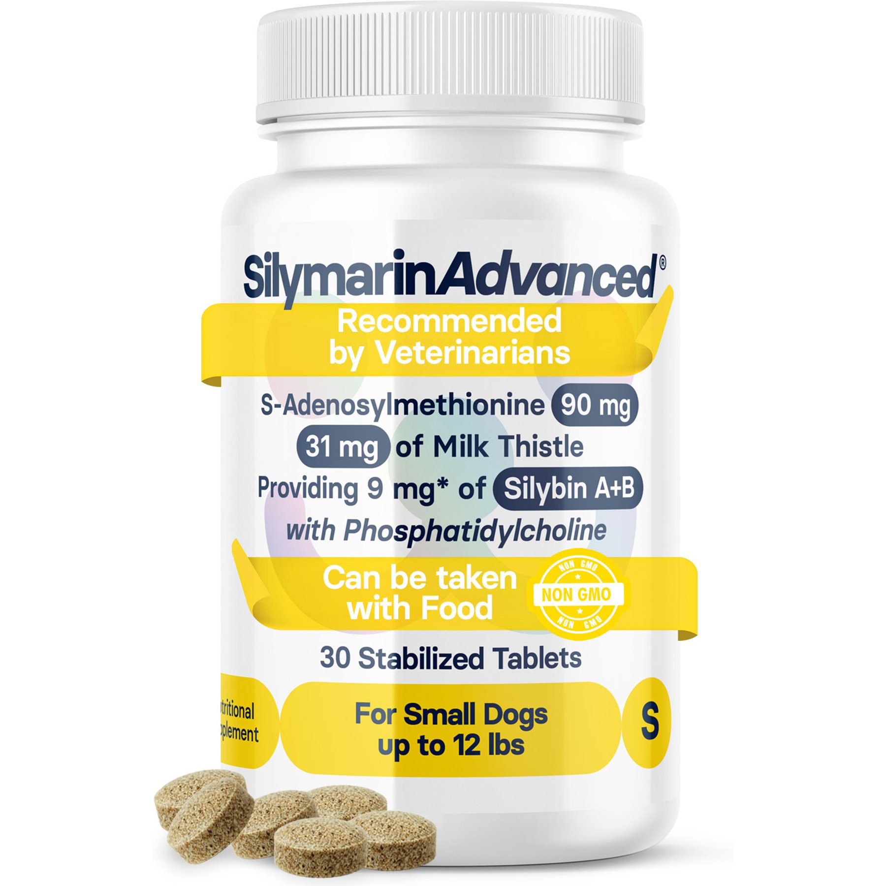 SilymarinAdvanced S-Adenosylmethionine & Silybin Tablet Liver Health Supplement for Small Dogs, 30 count