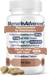 SilymarinAdvanced S-Adenosylmethionine & Silybin Tablet Liver Health Supplement for Cats, 30 count