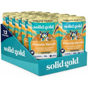 Solid Gold Protein Shred with Real Chicken & Vegetables Dog Food Topping, 3-oz bag, 12 count