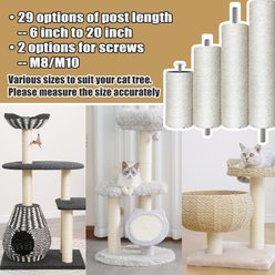 Catry Repair & Refresh Nature Sisal Rope Scratching Post Replacement Cat Tree with M8 Screw Kit, Beige, 15-in slide 2 of 8