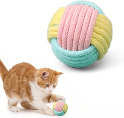 Kseroo Natural Sisal Three-Color Chew Ball Cat Toy