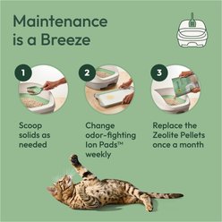 Tidy Cats Breeze Cat Litter Box System, Unscented Cat Litter Pads, Black slide 2 of 8