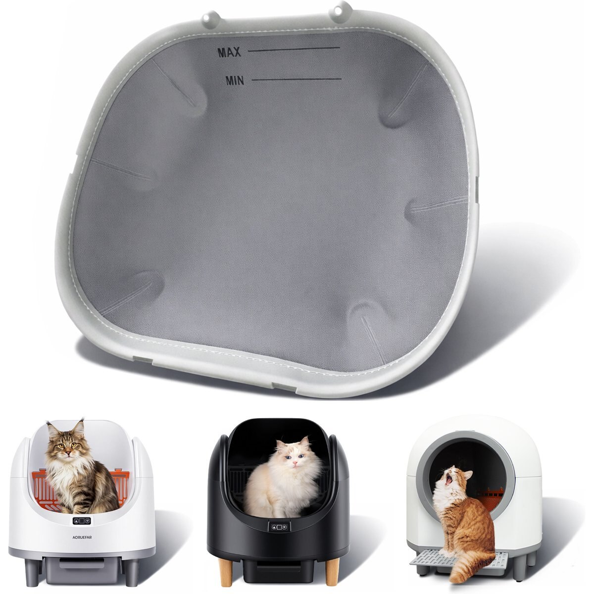 Aoruefar Self Cleaning Waterproof Soft Fabric Cat Litter Box Mat