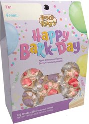 Bosco & Roxy's Happy Bark-Day Mini Paw Birthday Individually Wrapped Natural Yogurt Crunchy Dog Treats, 5.1-oz pouch, 8 count