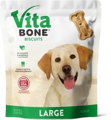 Vita Bone Original Large Crunchy Biscuit Dog Treats, 56-oz pouch