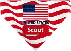 Buckle-Down Personalized International Soccer Fan Dog Bandana, United States