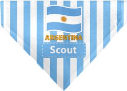 Buckle-Down Personalized International Soccer Fan Dog Bandana, Argentina