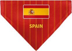Buckle-Down Global Soccer Cup Series Spirit Flag Slip On Collar Dog Bandana, 50-in chest, Spain