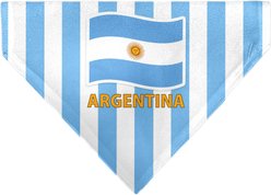 Buckle-Down Global Soccer Cup Series Spirit Flag Slip On Collar Dog Bandana, 50-in chest, Argentina